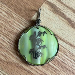 Vintage Palm Tree Necklace Pendant
